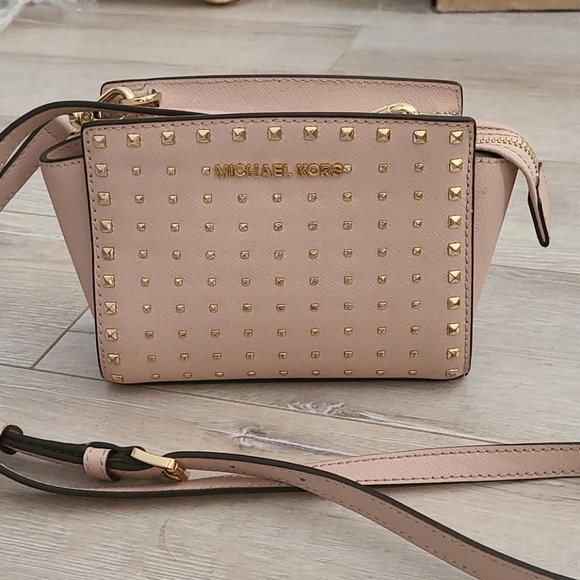 Michael Kors Selma mini pink crossbody tote bag - Picture 1 of 5